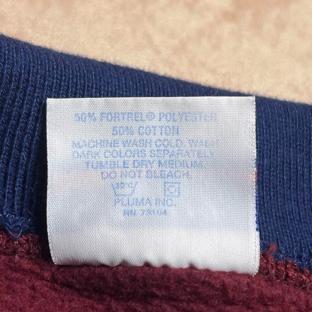 Vintage 90s Santee by Pluma Embroidered Mother Sweatshirt Collared Maroon Funny - Picture 5 of 8